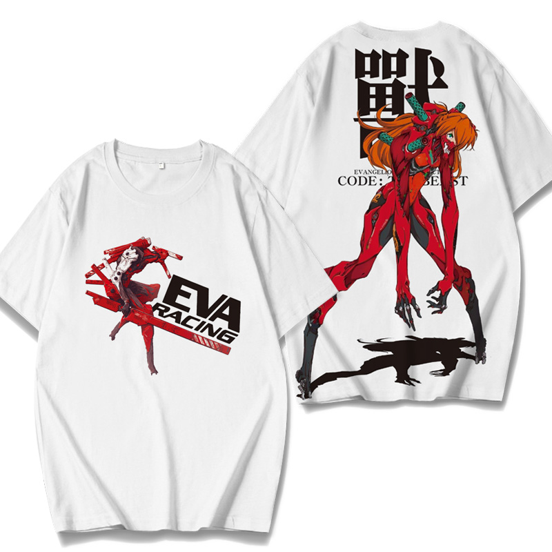 folomodoeva联名t恤男动漫二次元新世纪福音战士明日香周边衣服潮2022