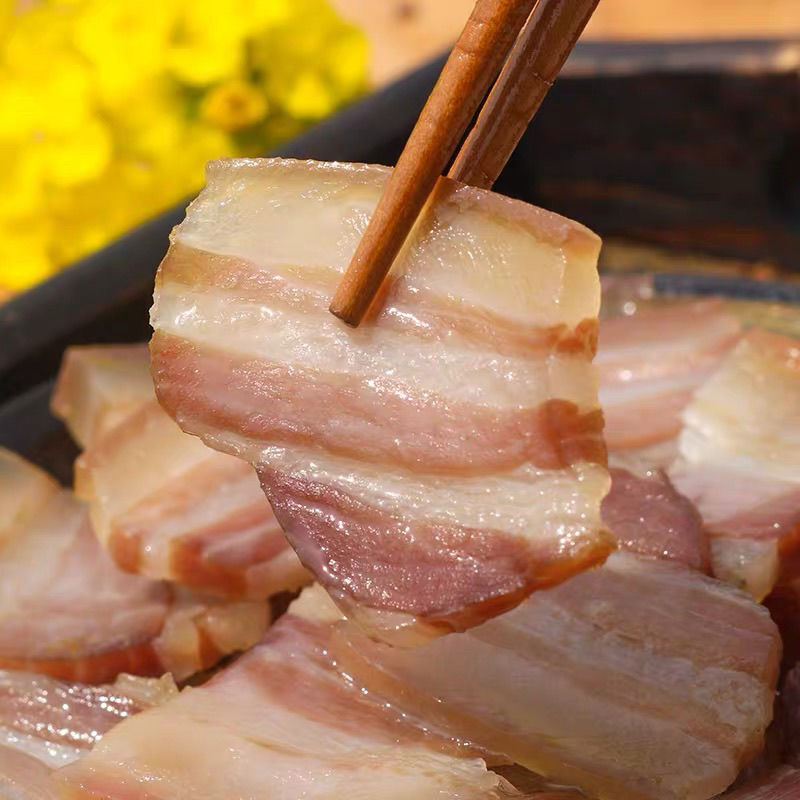 500g江西腊肉正宗散养土猪肉制作风干日晒五花肉咸香味腌肉腊味批发