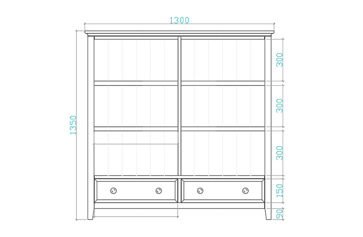 11】美式书柜白色书架简约现代多功能落地格子柜小房子 纯白色(1300*