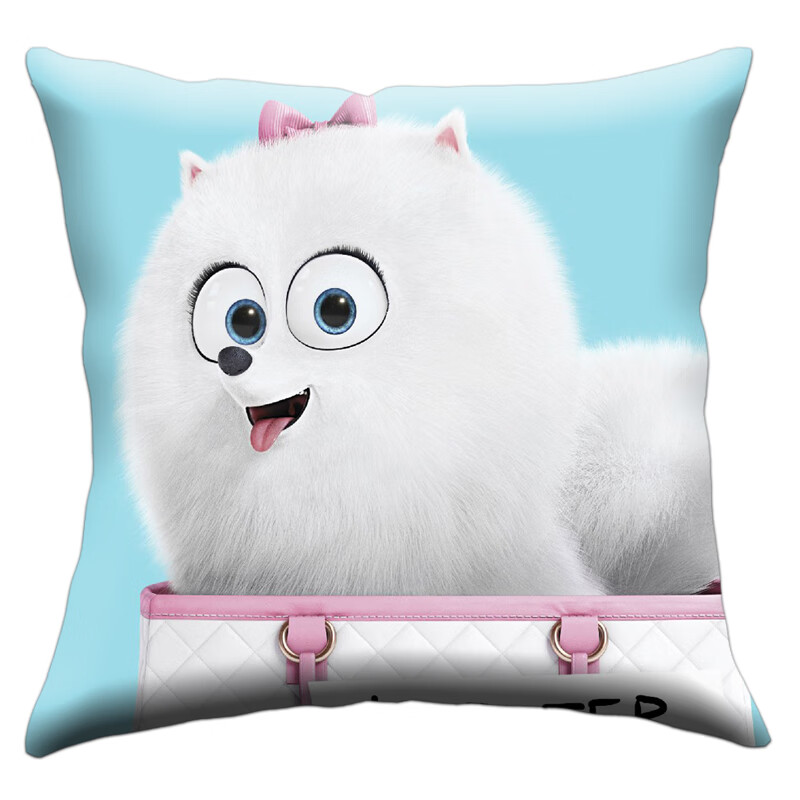 爱宠大机密兔子兔子抱枕双面小白毛绒公仔可爱卡通靠枕垫生日礼物2240