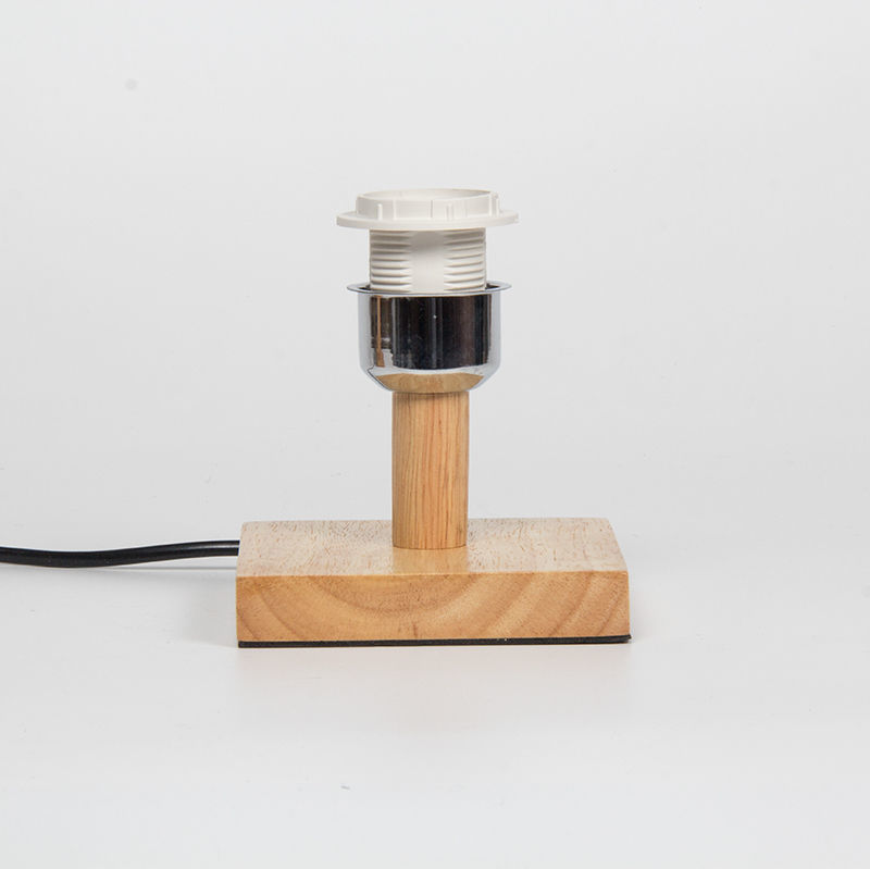 实木台灯底座灯具灯饰配件diy组装e27螺口原木灯座按键开关线插头金属