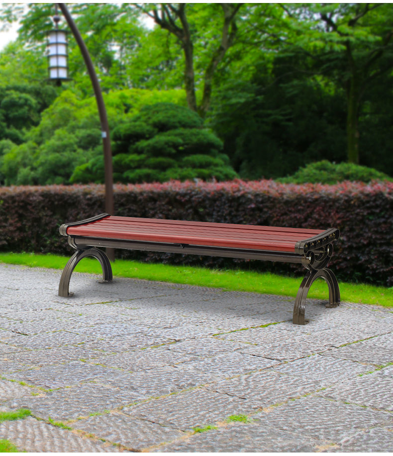 suef公园椅户外长椅长凳子室外庭院铝合金休闲座椅靠背椅广场椅长条椅