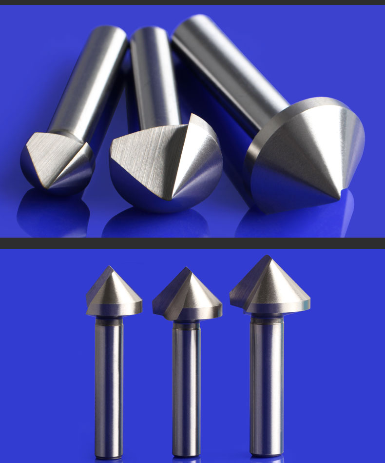 单刃90度金属倒角刀v型刀 高速钢沉孔倒角器铜铝不锈钢去毛刺锪钻 单