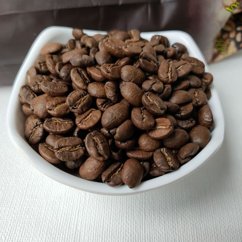 食禧王云南保山潞江坝特产云潞小粒咖啡豆454g熟豆中度烘焙蓝山咖 山