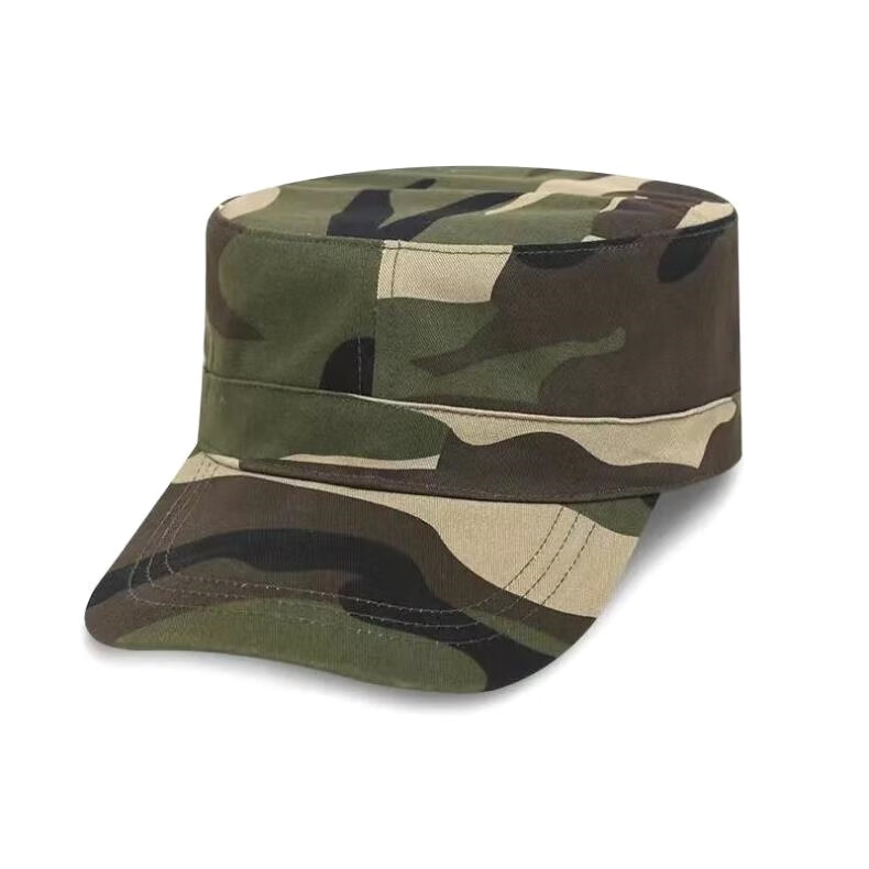 迷彩帽迷彩帽男女通用劳保工作帽学生军训帽平顶鸭舌帽工地干活防尘