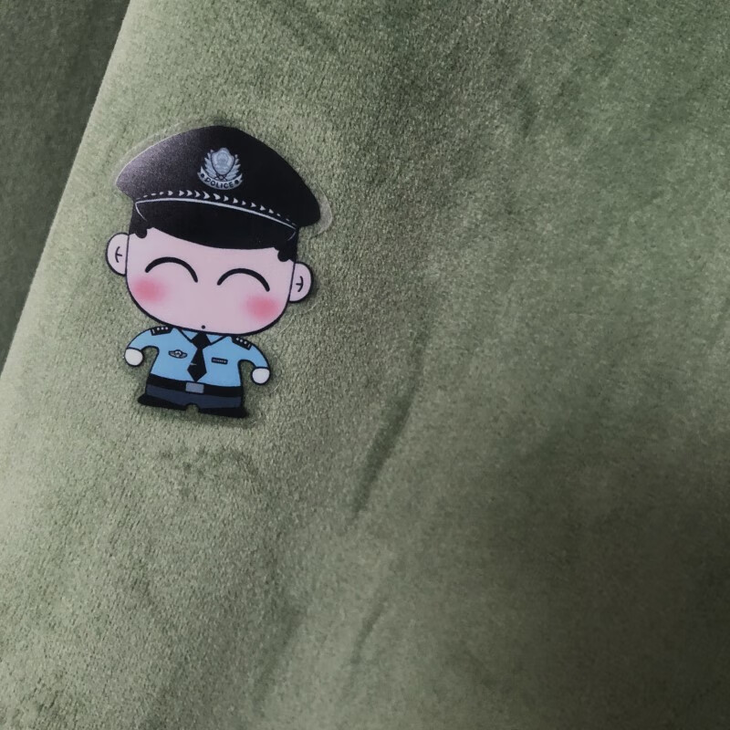 可爱警察公仔贴纸叱咤小警创意卡通透明装饰手机小贴画警察贴纸 一套2
