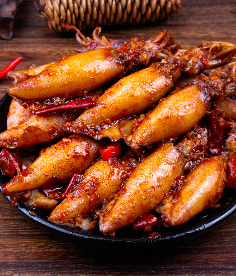 顺丰速运满籽海兔籽乌即食麻辣小海鲜熟食即食罐装乌贼冷冻母鱿鱼带籽