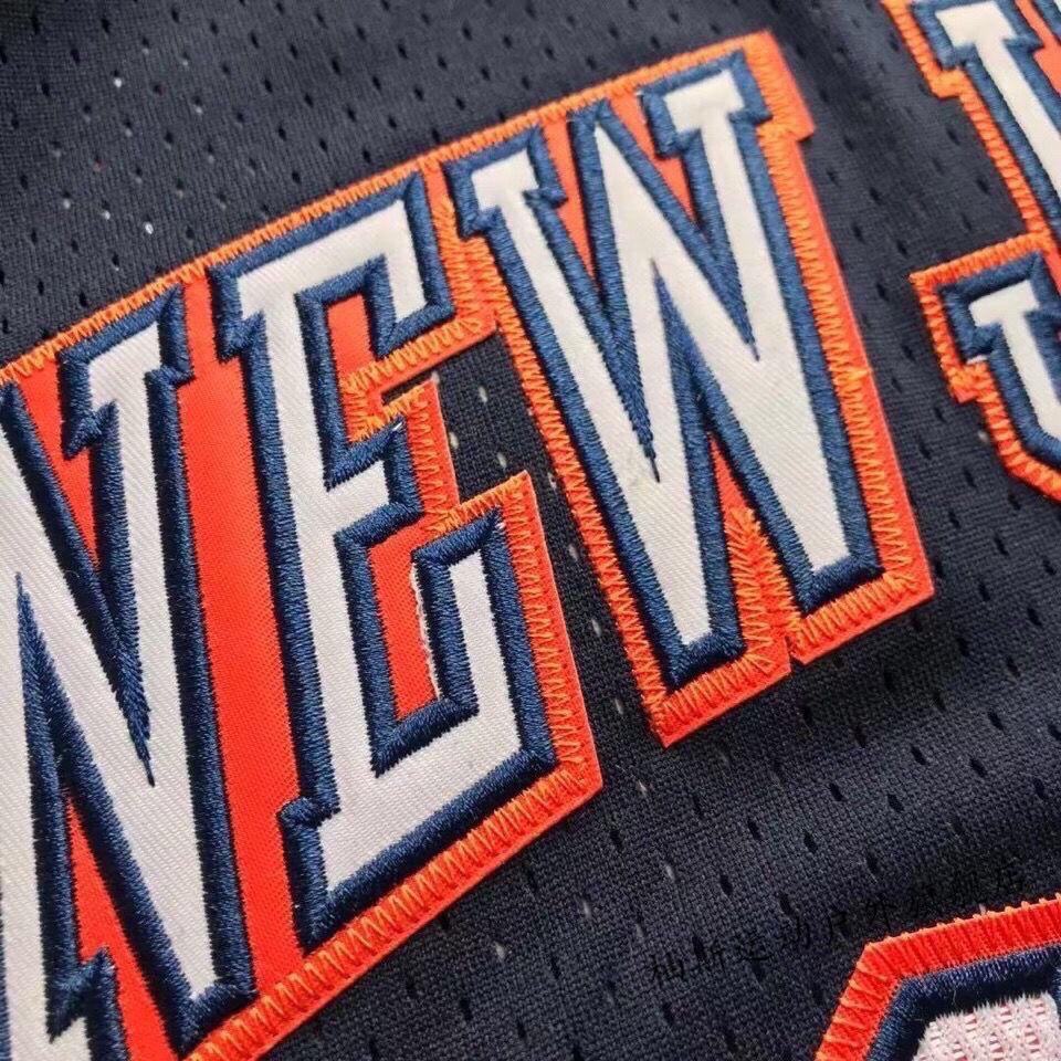 0607赛季au版球衣密绣文斯卡特篮网队15号vincecartea密绣款深蓝色