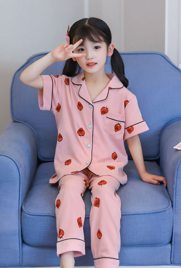 津谨岸夏季焕新10儿童睡衣女新款网红可爱712岁中大女童装家居服眼罩