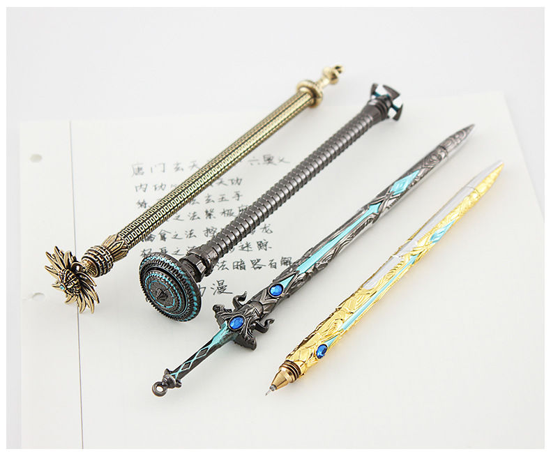 斗罗大陆的笔文具盲盒笔动漫昊天锤中性笔海神三叉戟暗器礼物hao天锤