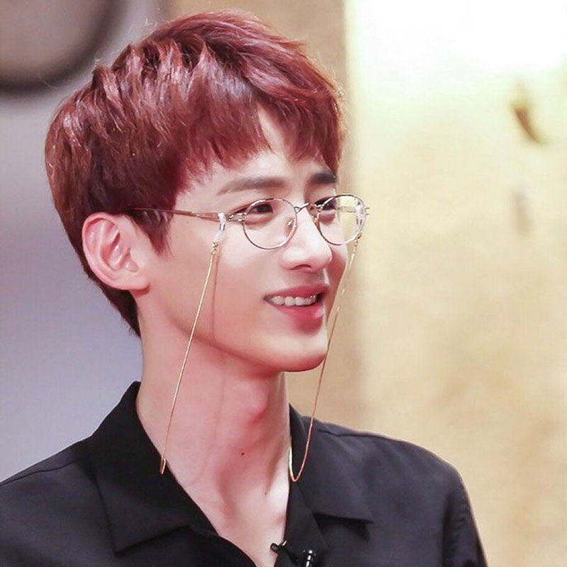 挂脖眼镜绳子时尚挂绳防滑眼镜带链条网红男眼睛链子白敬亭同款玫瑰金