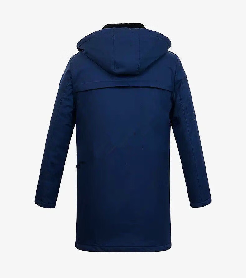 际华大衣 际华消防蓝色备勤大衣蓝作训大衣冬季加厚棉服中长款 单毛领