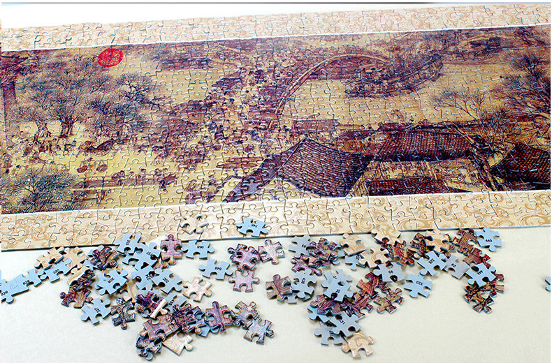 拼图成人10000片 清明上河图拼图减压大型儿童玩具世界名画名画创意