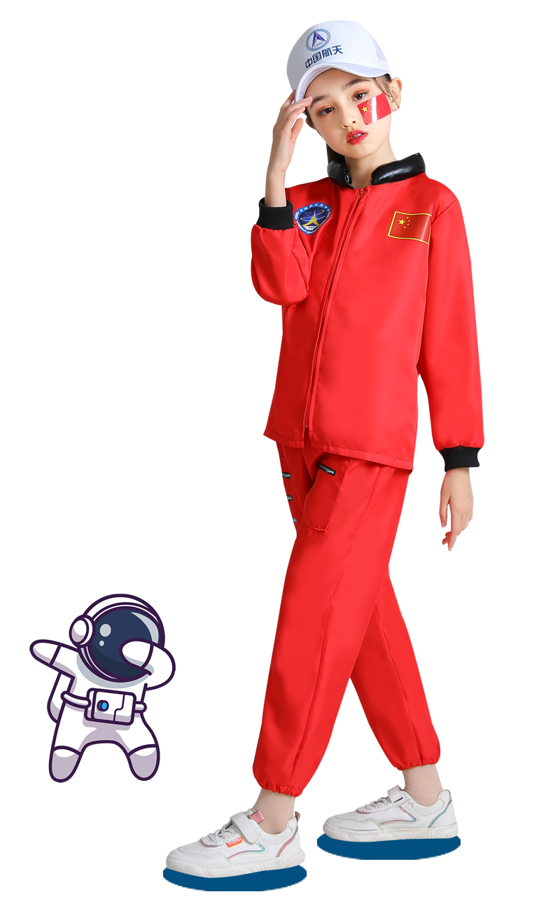 儿童宇航员服装太空服航空航天服中小学生会航天员扮演表演服头盔1
