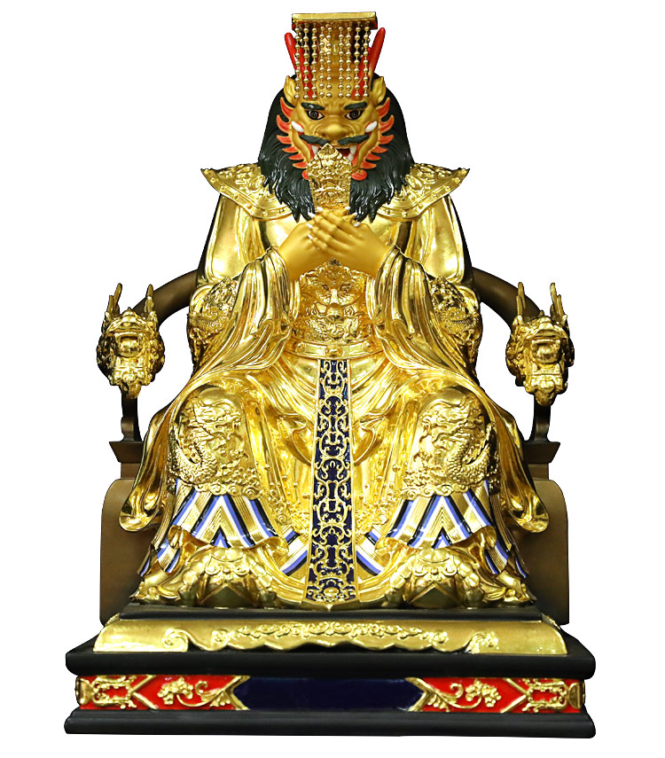 行天宫鎏金纯铜龙王像四海龙王龙王爷神像供奉东海龙王道教神像摆件