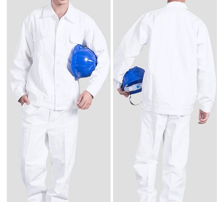 司创(sichuang)船厂加厚白色电焊工作服防火套装男帆布纯棉阻燃服耐磨