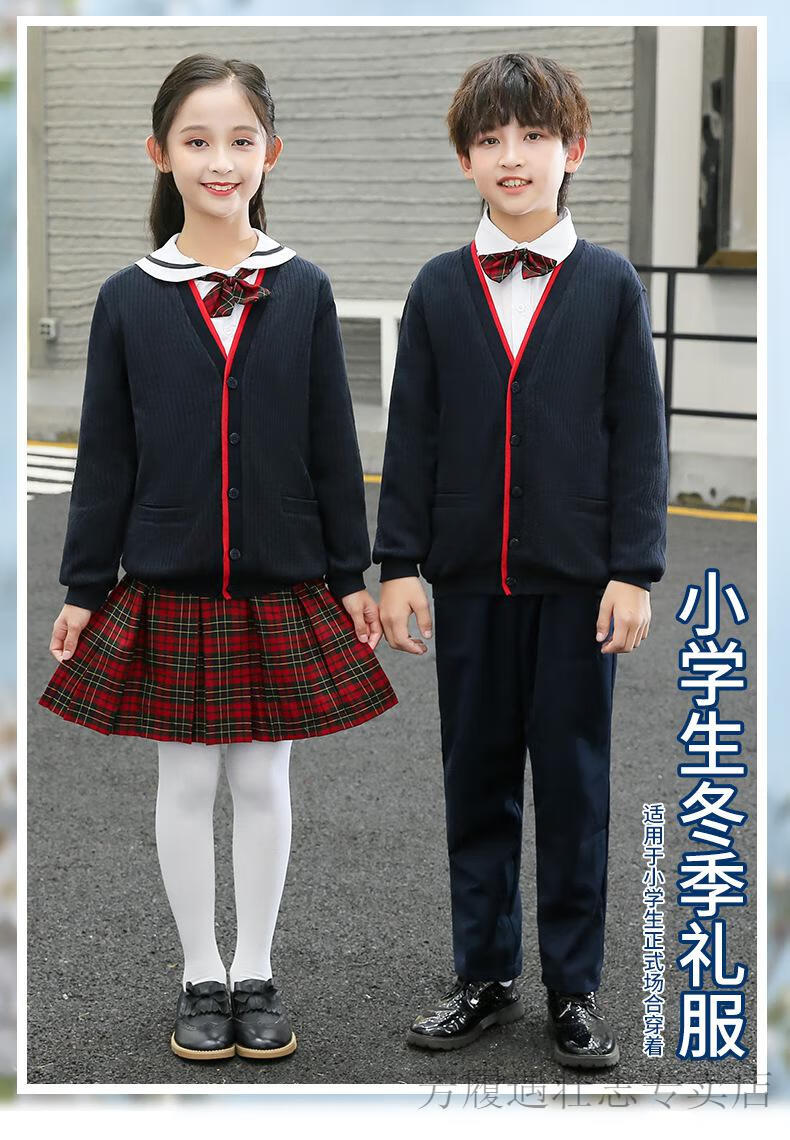 深圳市小学生校服礼服夏装男女深圳校服四件套冬装衬衣毛衣小学生班服