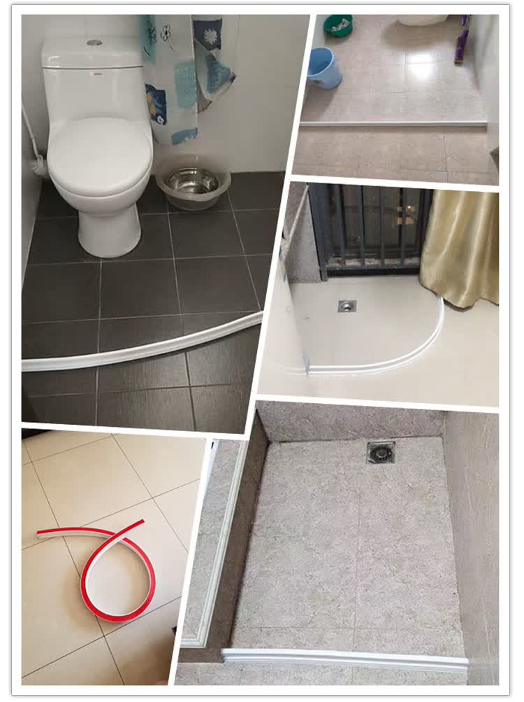 鎏金异彩淋浴房挡水条浴室自粘卫生间隔水台面挡水阻隔水条干湿分离可