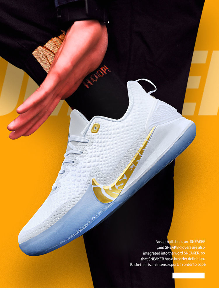 奚梵羽纪念曼巴精神白金运动球鞋男耐磨透气实战靴篮球鞋科比曼巴大红