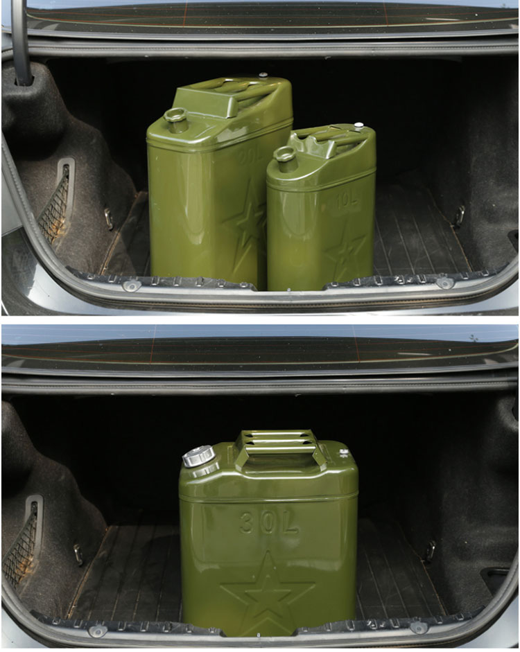 鸣固加厚加油汽油桶30升20升10升5升大铁皮柴油壶罐摩托汽车备用油箱