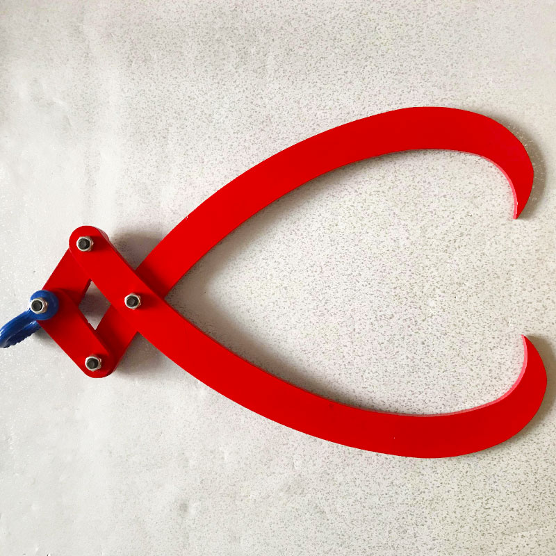 圆木夹圆木头夹子吊树木材夹木器起重吊园木夹树夹木头的夹子装卸红色