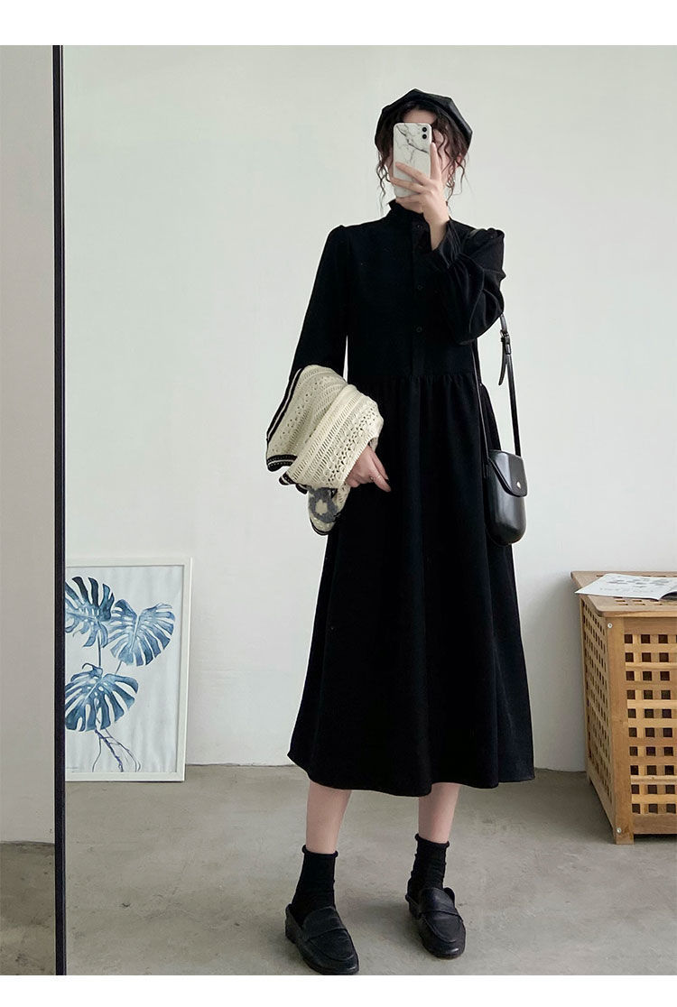 200斤法式温柔风套装裙时尚新款针织马甲连衣裙两件套黑色马甲单件4xl