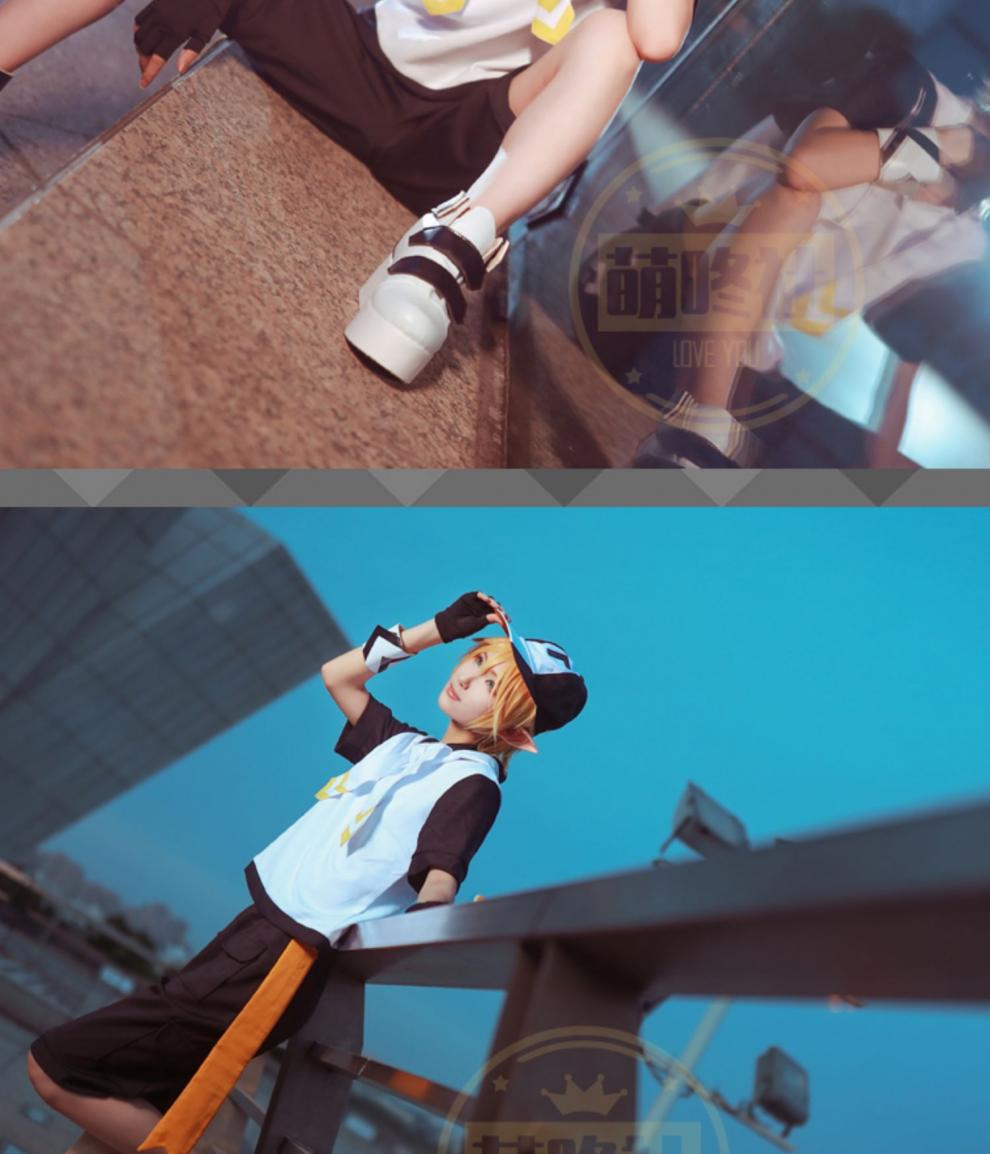 凹凸世界cos服 金cosplay凹凸世界短袖黑金cos全套服装帽子鞋子男女