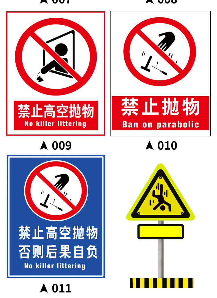 蔻瑞迪当心坠落警示小心高空坠物作业坠落提示防止落物注意安全警示