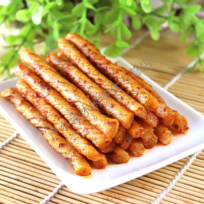 5包湖南特产麻辣熟食香辣味面筋辣条 20袋20克盐焗鸡筋【图片 价格