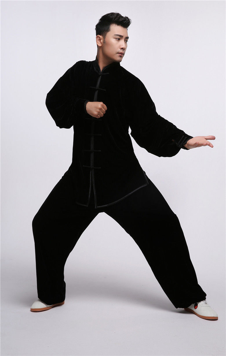 新款【 高档太极服】冬季秋冬季太极服男女加厚金丝绒南韩不倒绒武术