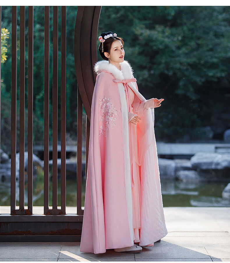 裳厢记汉服斗篷 古装汉服女冬季长款古风斗篷披风披肩加厚加绒保暖毛