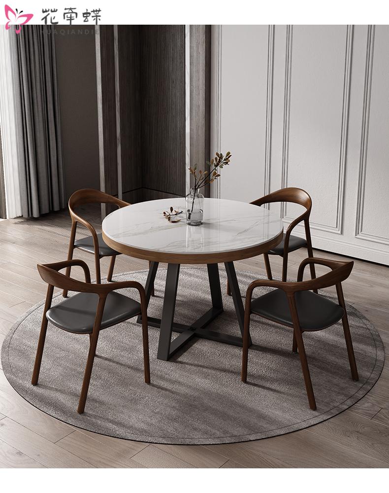 北欧餐桌椅组合简约现代小户型家具圆桌办公室圆形洽谈桌单餐桌900900