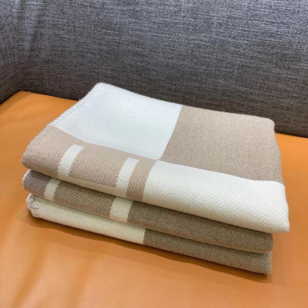 纯羊毛毛毯婚庆结婚厚款毯子h家字母羊绒羊毛盖毯沙发毯客厅小时代超