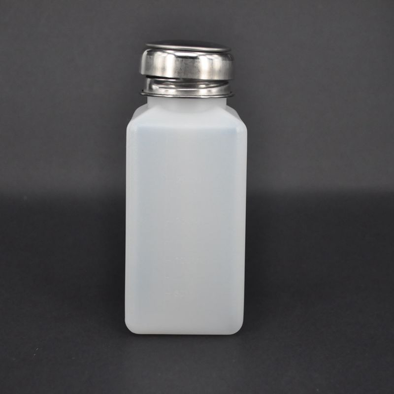 按压式酒精瓶子250ml工业耐腐蚀防挥发红白蓝塑料天拿水洗板水瓶 粉红