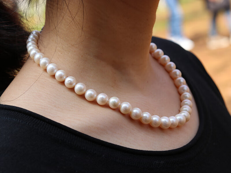 巴翼鸟 北海天然淡水珍珠项链 9-10mm强光轻奢母亲礼物 礼盒装9-10mm