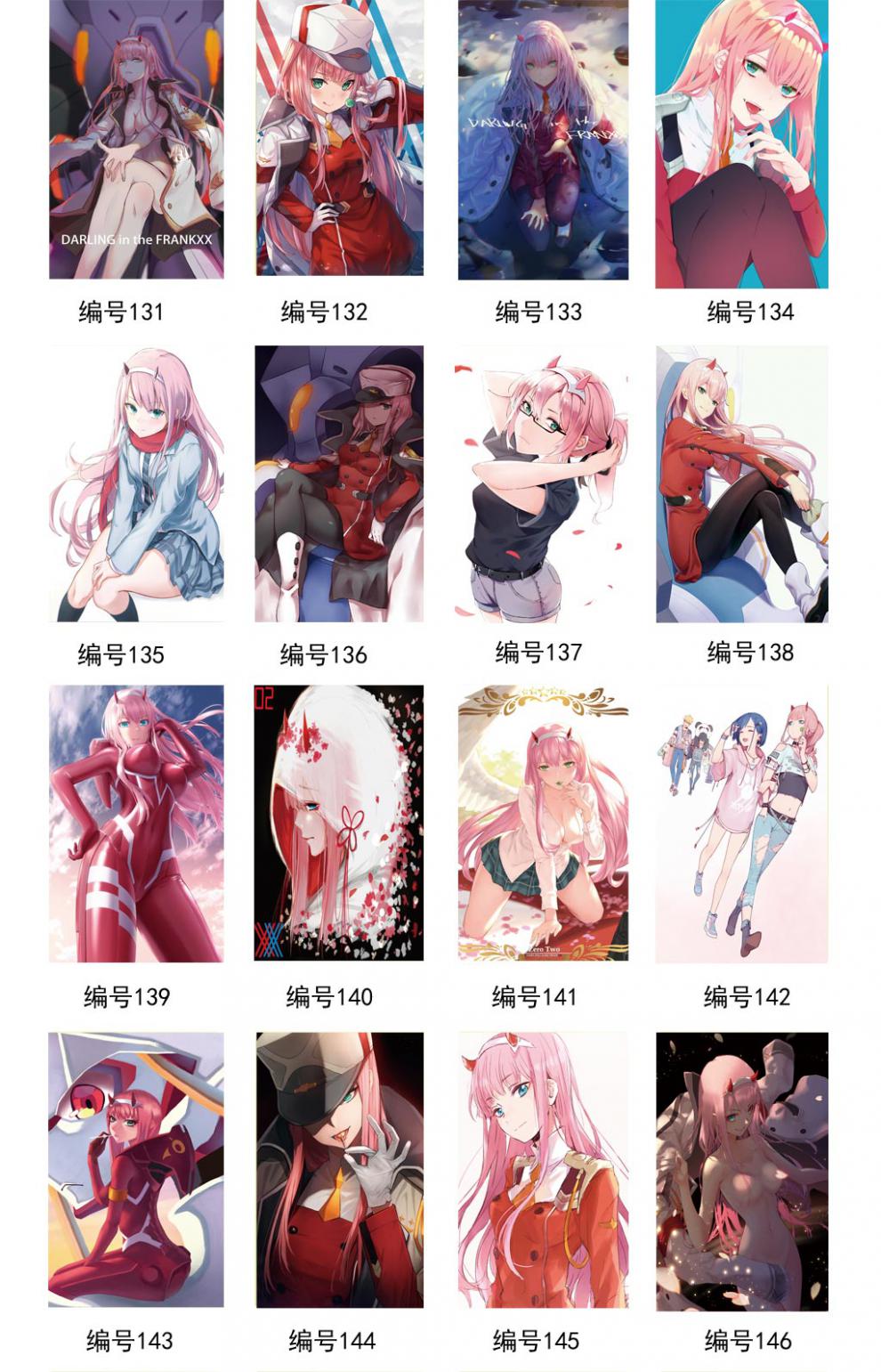 国家队02海报darlinginthefranxx莓广动漫墙贴宿舍墙纸贴画 银色 国06