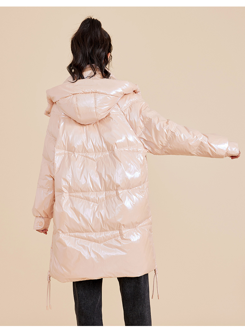ief/爱依服羽绒服女2020冬季新款韩版百搭宽松亮面减龄中长款外套1s