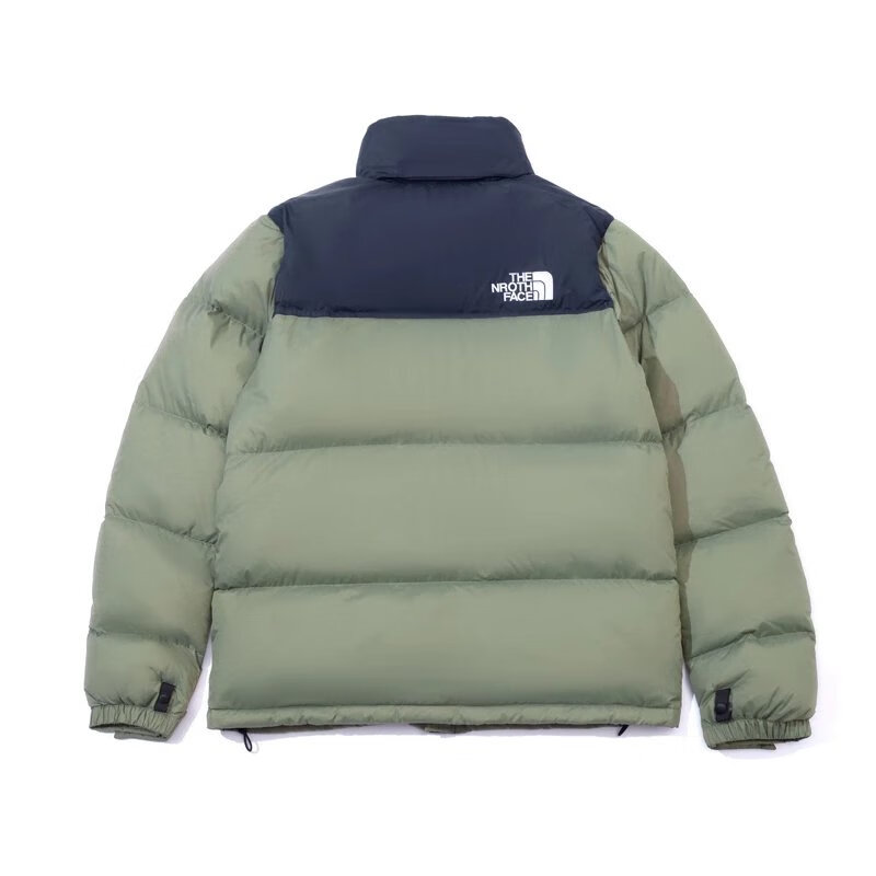 北面(the north face)男女服1996美版加厚白鸭绒短款立领连帽保暖外套