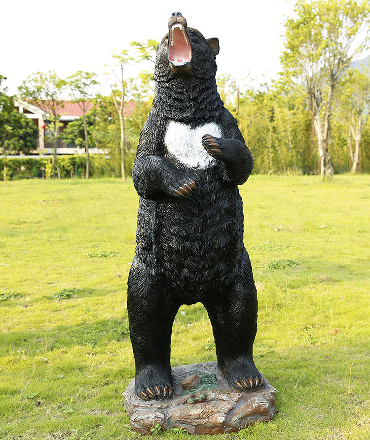 仿真动物黑熊摆件户外模型森林摆设装饰公园草坪景区园林景观雕塑大号