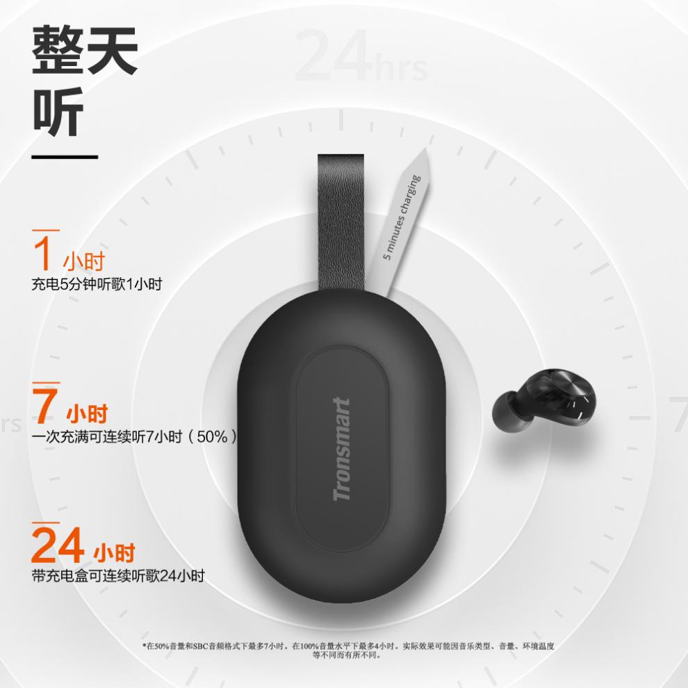 tronsmartspunkybeat蓝牙耳机50入耳式运动跑步隐形降噪耳机
