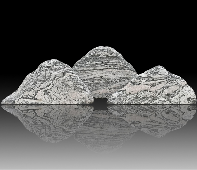 切片雪浪石组合天然造景大型泰山石雕小假山室内庭院景观石厚度10厘米