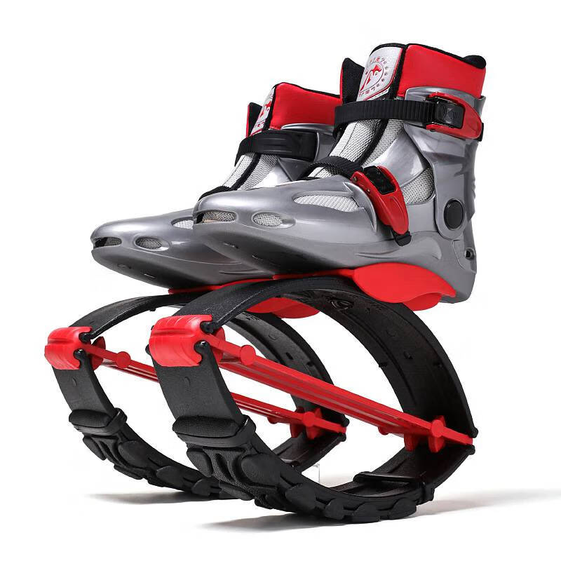 博吉 室内新款弹跳鞋 弹跳鞋 儿童室内运动燃跳鞋 弹力训练跳跳鞋 灰