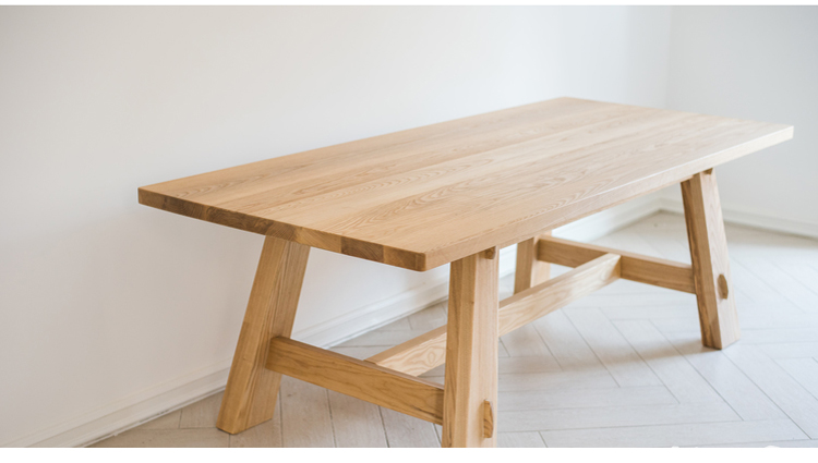 简约实木桌子餐桌实木长桌子家用长条桌木头桌子长方形餐桌原木松木桌