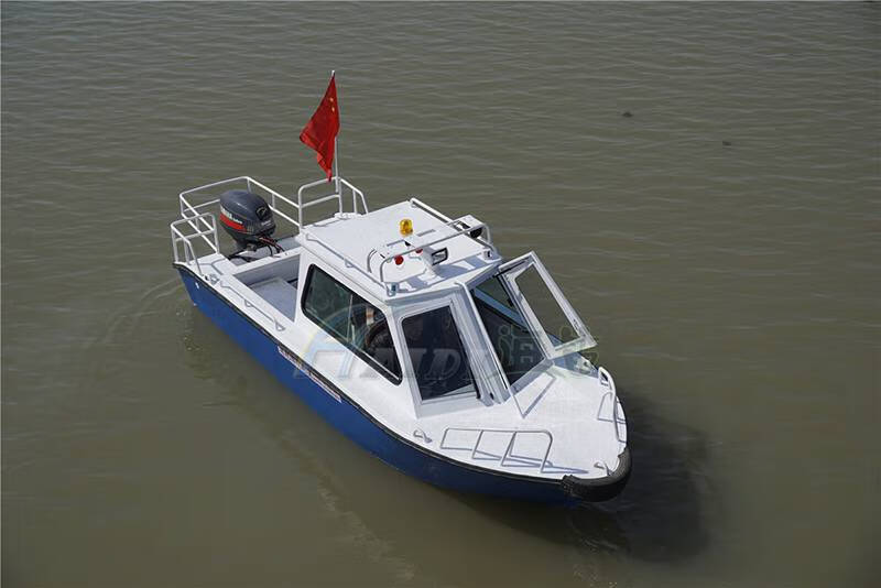 游艇豪华 快艇镁铝合金游艇高速艇钓鱼船半棚铝合金私人豪华艇 6点5米