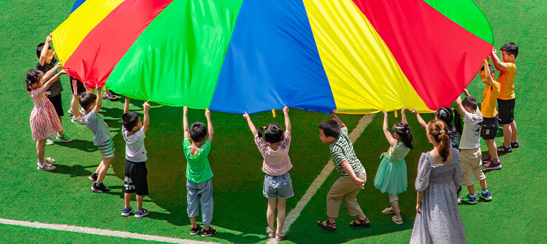 彩虹伞幼儿园教具早教户外儿童游戏道具感统训练活动器材体智能教具