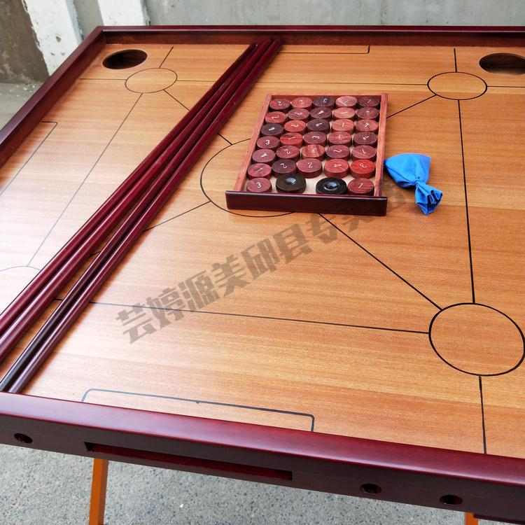 康乐球台克朗棋球盘厂家直销标准家用台球桌红木款 三脚腿【图片 价格