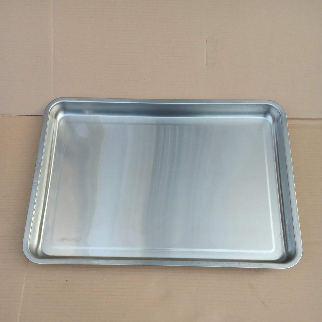 铁盘子长方形304加厚不锈钢大方盘托盘菜餐盘烧烤盘蒸饭盘加大盘子长