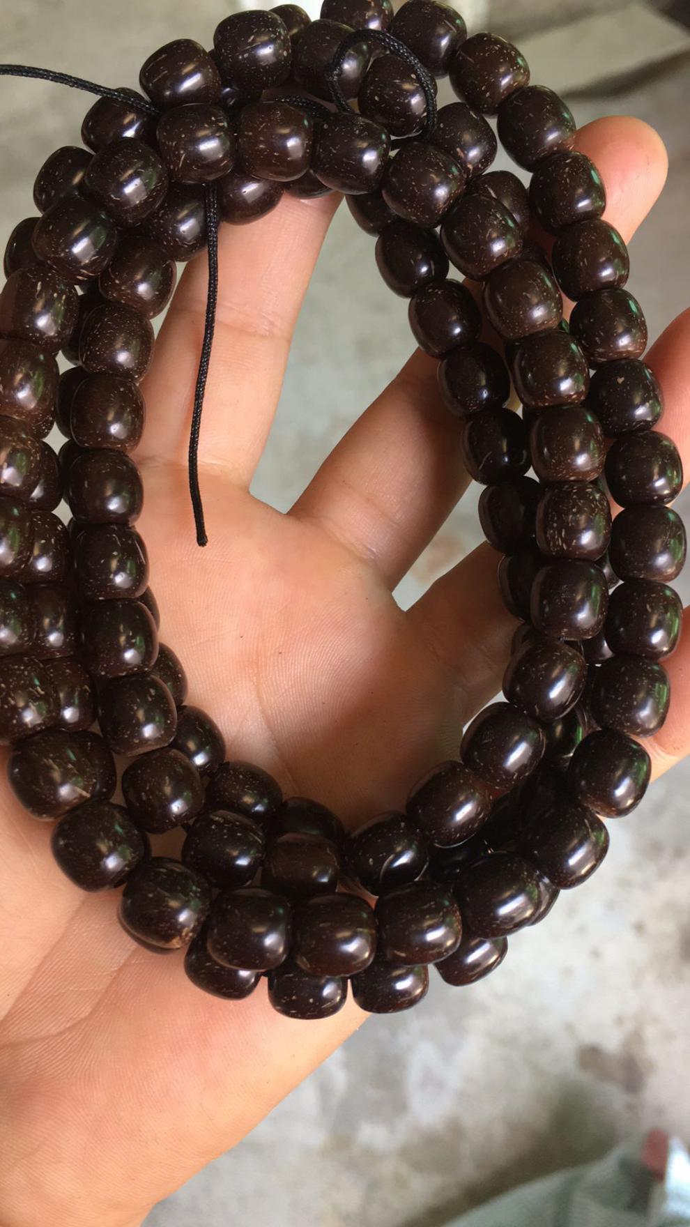 印尼老椰蒂佛珠手串苹果圆菩提男女单圈文玩藏式念珠情侣链直销厂6x5