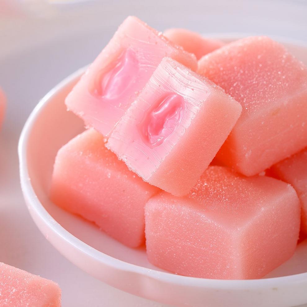 网红爆浆果汁软糖夹心休闲混合水果风味少女心糖果小零食店长芒果味