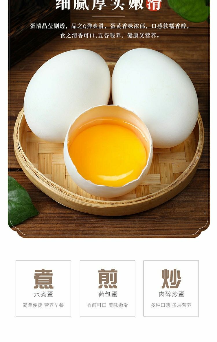 鹅蛋新鲜双黄蛋农家散养生鹅蛋当正宗山东特大土鹅蛋120140克枚双黄